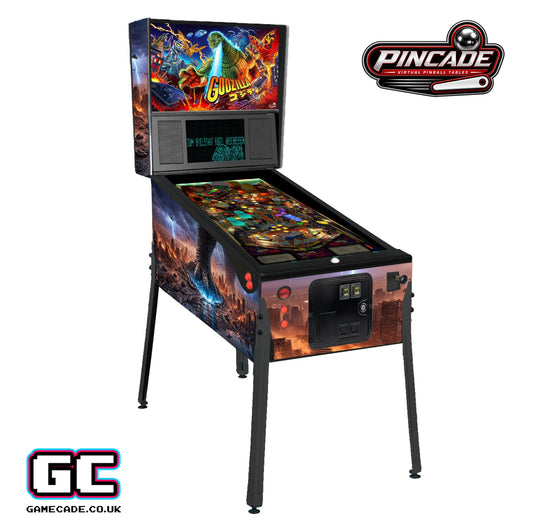 Gamecade Pincade virtual pinball machine compared to a traditional mechanical pinball table