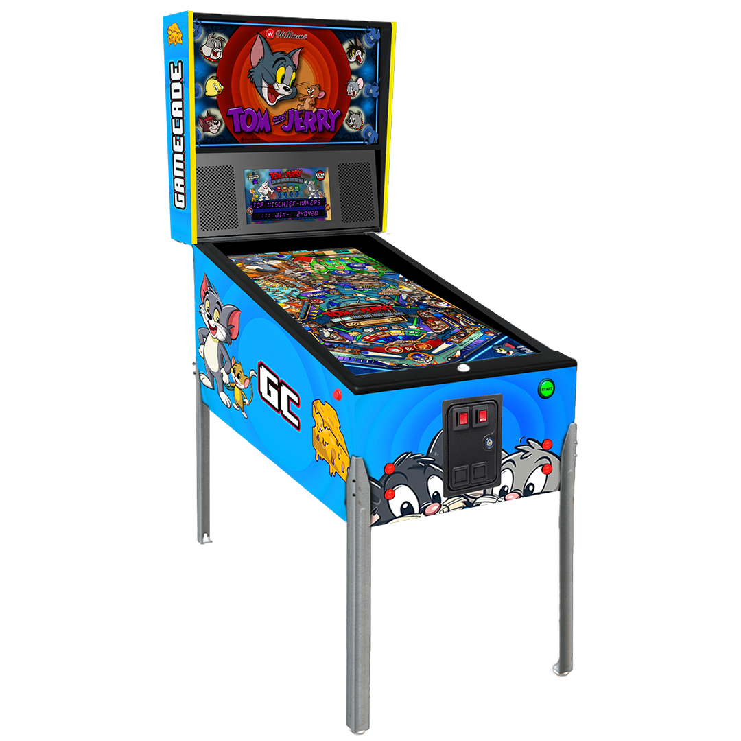 Gamecade Pincade, Virtual Pinball at its best! Showcasing Cat 'N' Mouse Design.