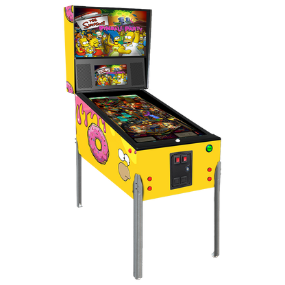 Gamecade Pincade 3-in-1 virtual pinball machine with 50-inch playfield, featuring pinball, arcade, and light gun gaming modes for versatile, all-in-one entertainment. Showcasing Donut-cade design.