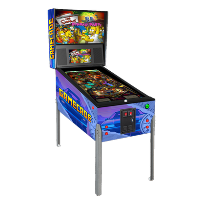 Back In Time Gamecade virtual pinball machine inspired by Back to the Future, featuring time-travel themed graphics, vibrant LED lighting, and high-resolution playfield for a nostalgic and thrilling pinball adventure.
