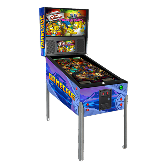 Back In Time Gamecade virtual pinball machine inspired by Back to the Future, featuring time-travel themed graphics, vibrant LED lighting, and high-resolution playfield for a nostalgic and thrilling pinball adventure.
