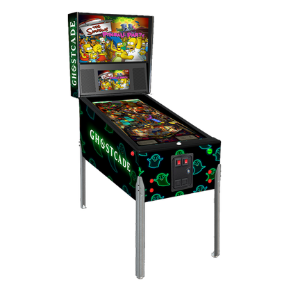 Ghostcade Gamecade virtual pinball machine inspired by Ghostbusters, featuring spooky-themed graphics, custom LED lighting, and high-resolution playfield for a thrilling pinball adventure.