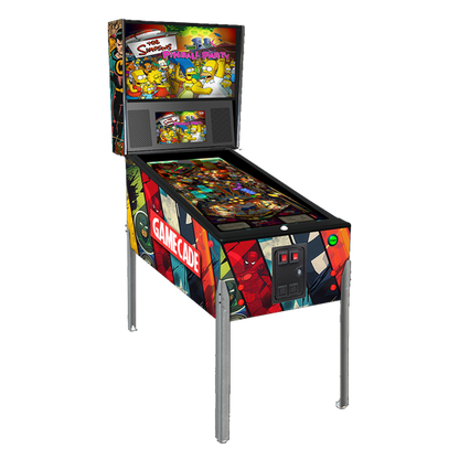 Comicade Gamecade virtual pinball machine inspired by Marvel, featuring superhero-themed graphics, vibrant LED lighting, and high-resolution playfield for an epic and immersive pinball experience.