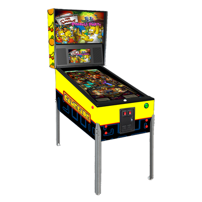 Maze Munch Gamecade virtual pinball machine inspired by Pac-Man, featuring classic maze graphics, vibrant LED lighting, and high-resolution playfield for an immersive pinball experience.