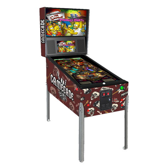 Rock & Roll Cade Gamecade virtual pinball machine inspired by rock music, featuring dynamic music-themed graphics, vibrant LED lighting, and high-resolution playfield for an electrifying pinball experience.