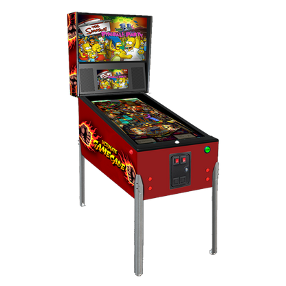 Fighter Cade Gamecade virtual pinball machine inspired by Street Fighter, featuring iconic fighting game graphics, vibrant LED lighting, and high-resolution playfield for an action-packed pinball experience.