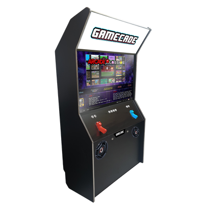 Gamecade:Shootercade, the ultimate home Lightgun Arcade machine! 43" and 50" display arcade systems. Also Available in 4-Player Models. Facing left. Transform Your Gaming space with Gamecade : Shootercade Lightgun Arcade Machines.