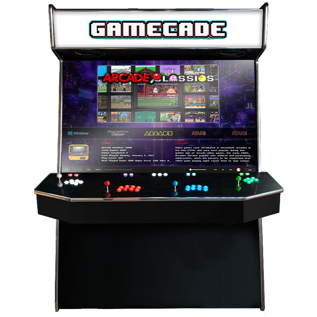 Supercade! The Biggest Arcade Machine in the World! Boasting a Massive 65" Display to Play all of your arcade favourites! Also Available in 2-Player. Facing Front. Enhance your mancave with Gamecade : Supercade Arcade Machines!
