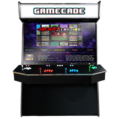 Supercade! The Biggest Arcade Machine in the World! Boasting a Massive 65" Display to Play all of your arcade favourites! Also Available in 2-Player. Facing Front. Enhance your mancave with Gamecade : Supercade Arcade Machines!
