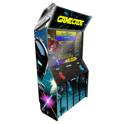 Starcade Shootercade light gun arcade machine inspired by Star Wars, featuring epic space battle graphics, custom LED lighting, and immersive light gun gameplay for a thrilling intergalactic arcade experience.