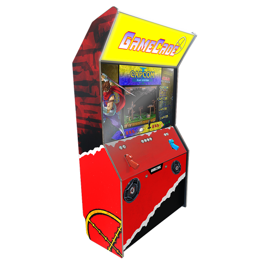 Time Assault Shootercade light gun arcade machine inspired by Time Crisis, featuring intense action graphics, dynamic LED lighting, and responsive light gun gameplay for a thrilling, arcade shooter experience.